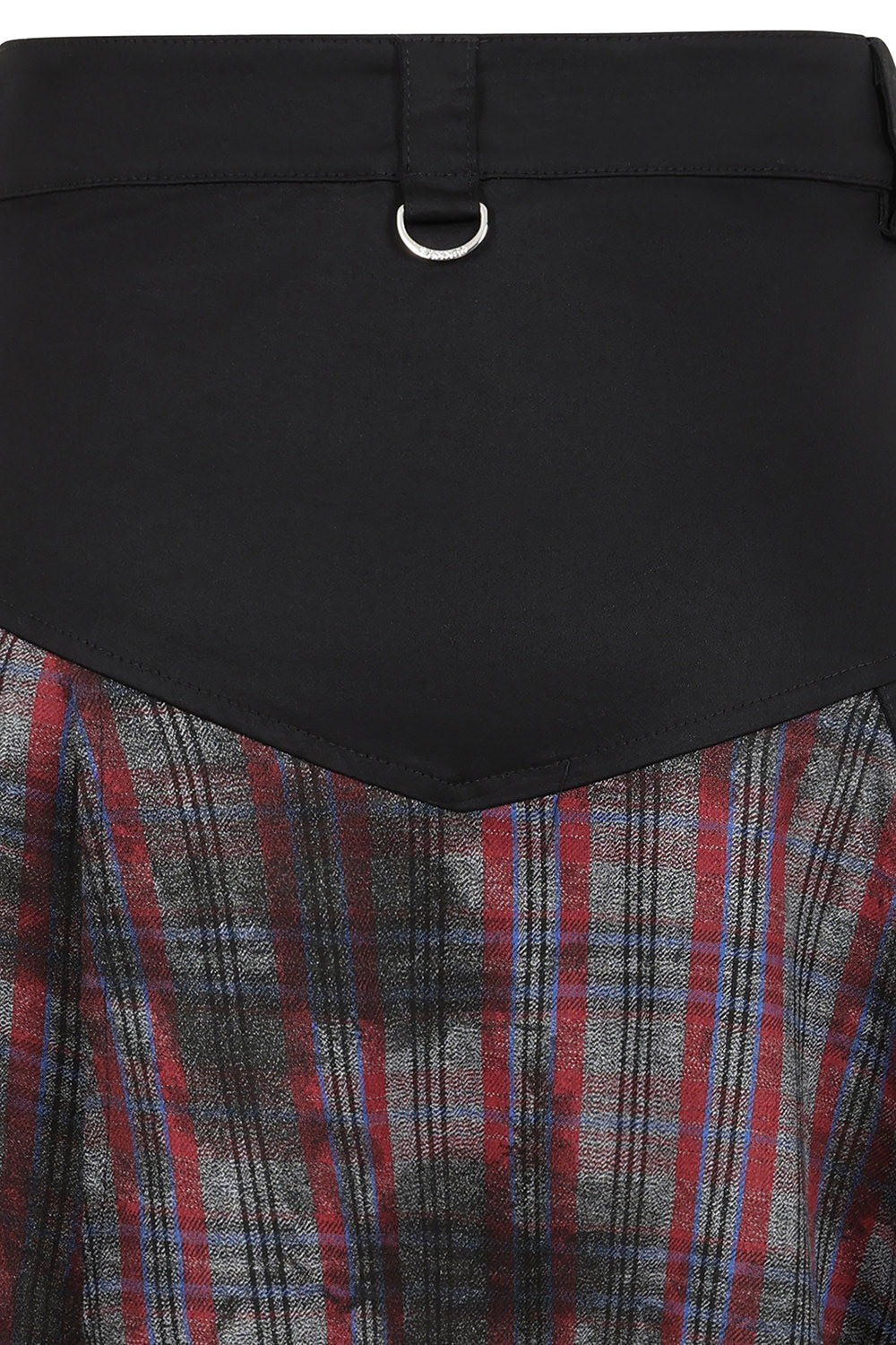 Banned Apparel Morrigan Red Tartan Goth Asymmetric Skirt