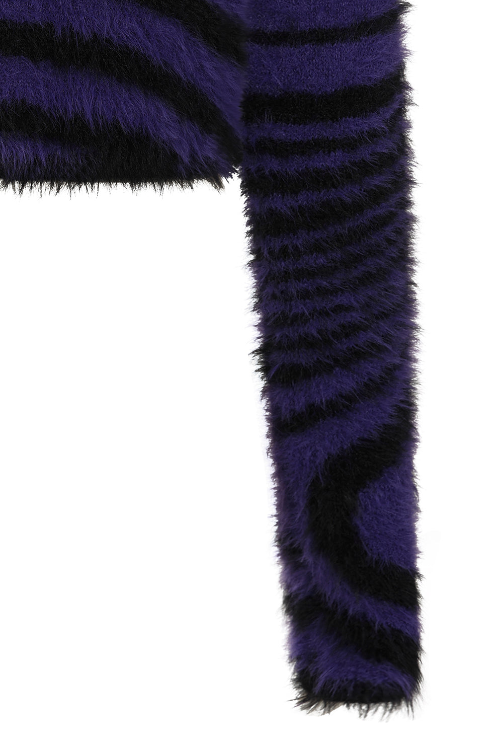 Banned Apparel Daphne Jumper – Purple Swirl Fuzzy Cropped Knit