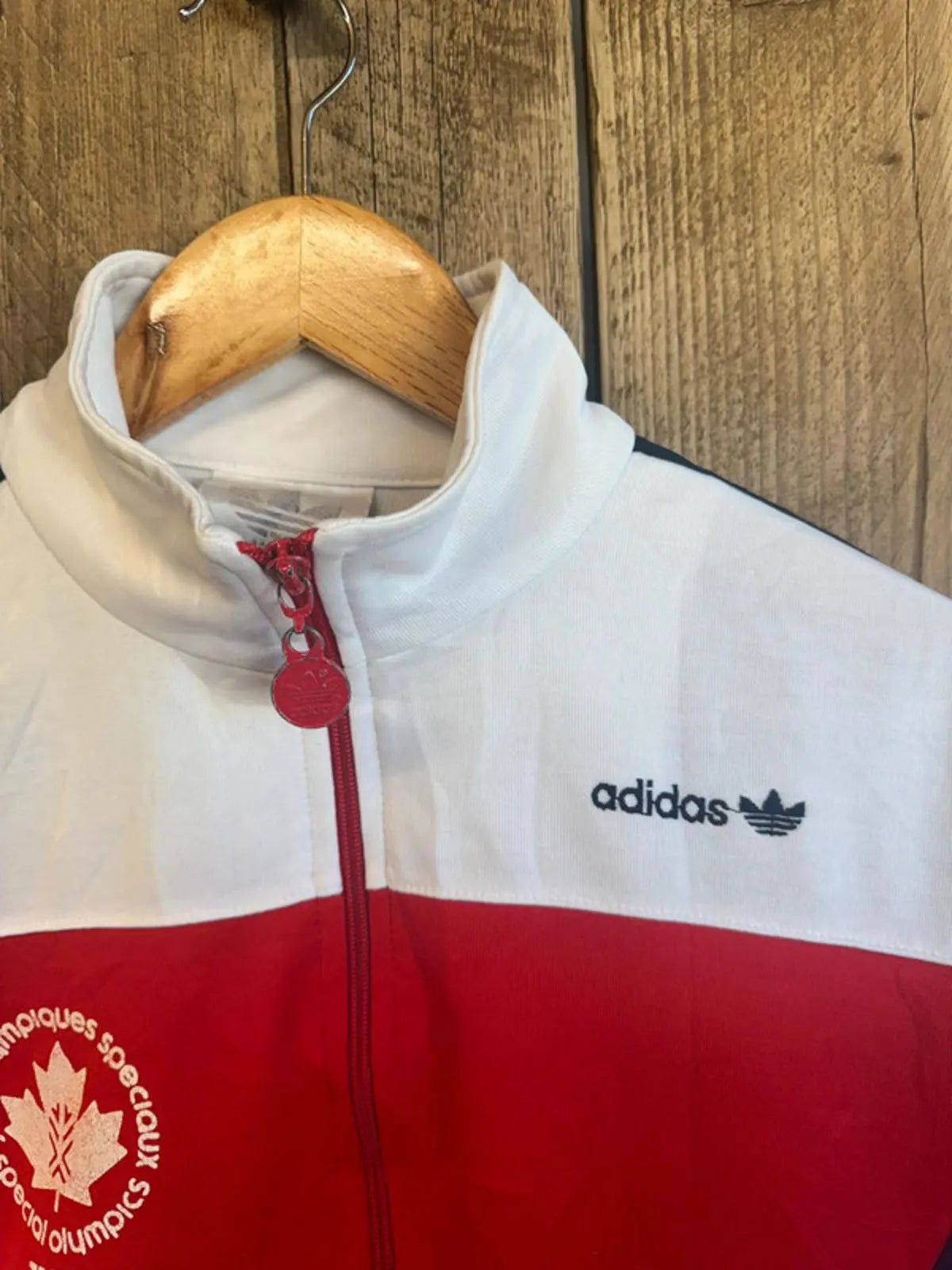 Original Vintage 1987 Adidas Tracksuit Top Team Canada Special Olympics Rare