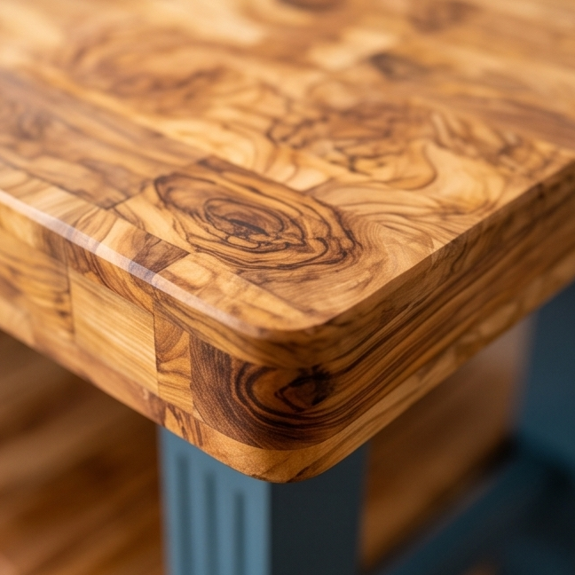 Butcher Block Scratchproof Kitchen Dining Table & 2 Chairs Set With Storage Draws Shelves
