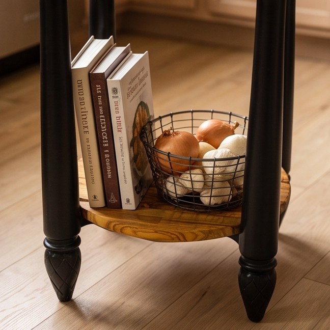 Olive Wood Butcher Block Table Island W/ Drawer