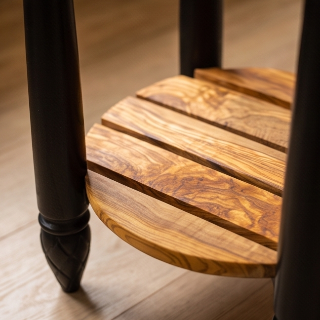 Olive Wood Butcher Block Table Island W/ Drawer
