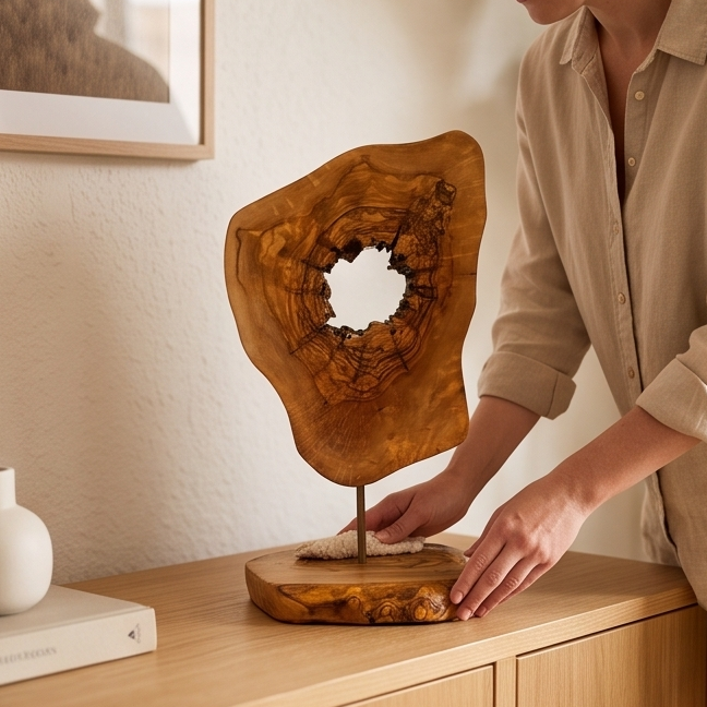 Olive Wood Unique Decorative Sculpture, home decor, gift