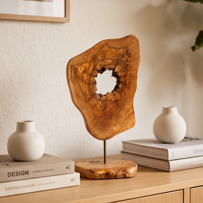 Olive Wood Unique Decorative Sculpture, home decor, gift