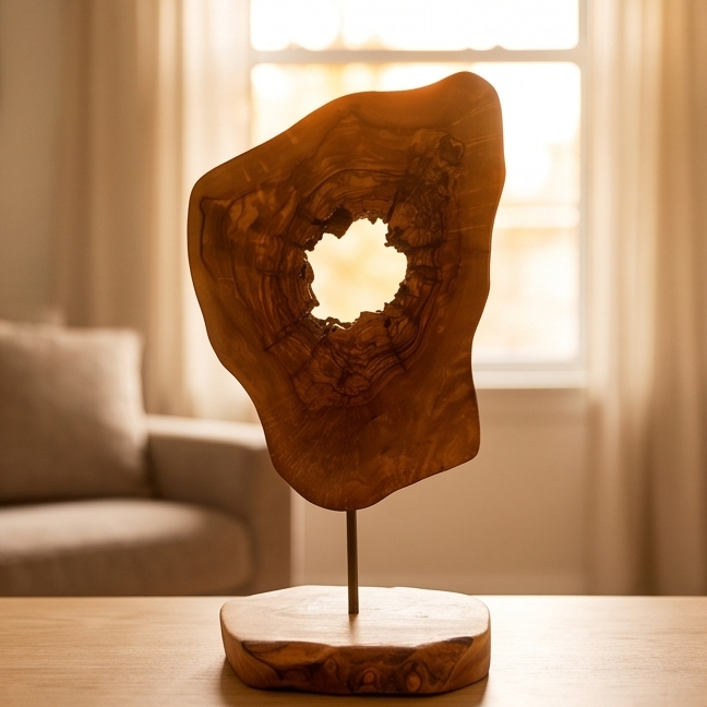 Olive Wood Unique Decorative Sculpture, home decor, gift