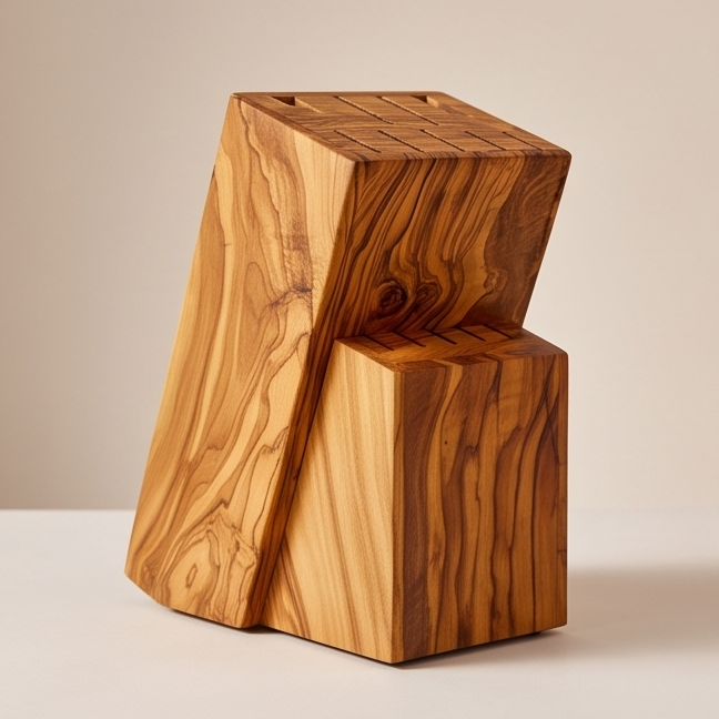 Olive Wood Knife Block