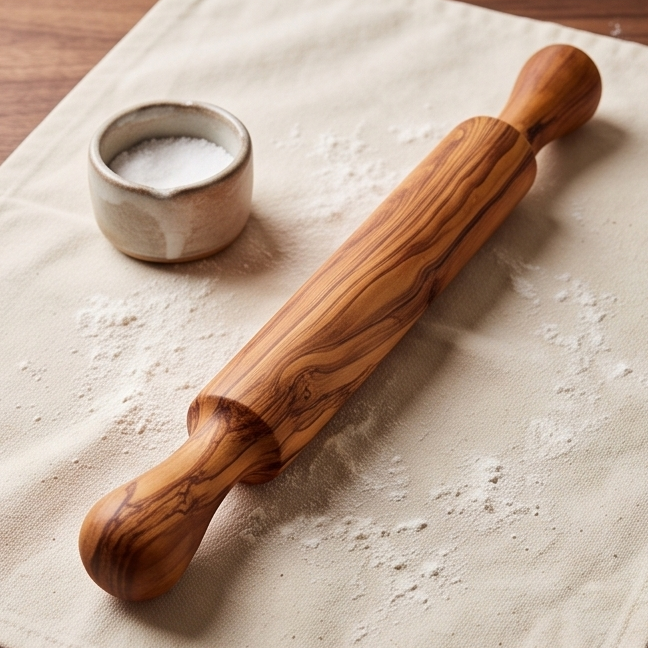 Handcrafted Olive Wood Rolling Pin | Durable Hardwood | Sustainably Sourced | Cake Baking | Various Sizes