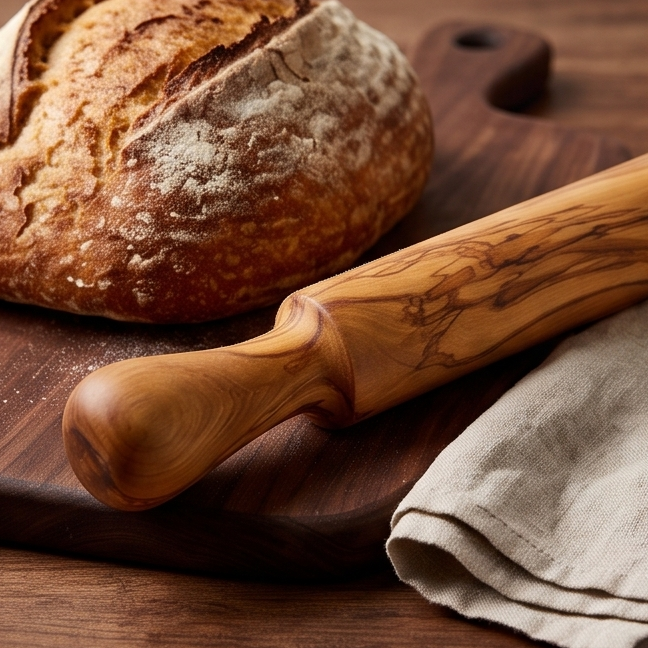 Handcrafted Olive Wood Rolling Pin | Durable Hardwood | Sustainably Sourced | Cake Baking | Various Sizes