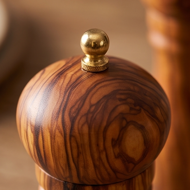 Olive Wood Salt/Pepper Mill | Wooden Spice/Herb/Coffee Grinder
