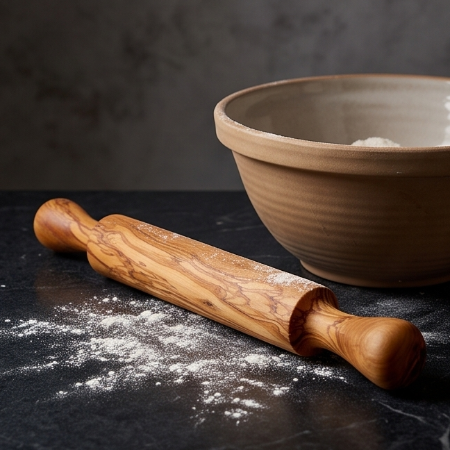 Handcrafted Olive Wood Rolling Pin | Durable Hardwood | Sustainably Sourced | Cake Baking | Various Sizes