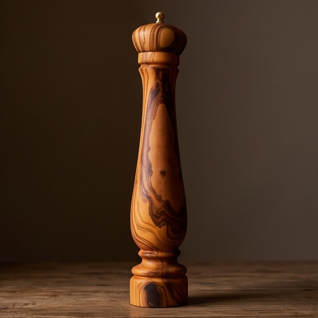 Olive Wood Salt/Pepper Mill | Wooden Spice/Herb/Coffee Grinder