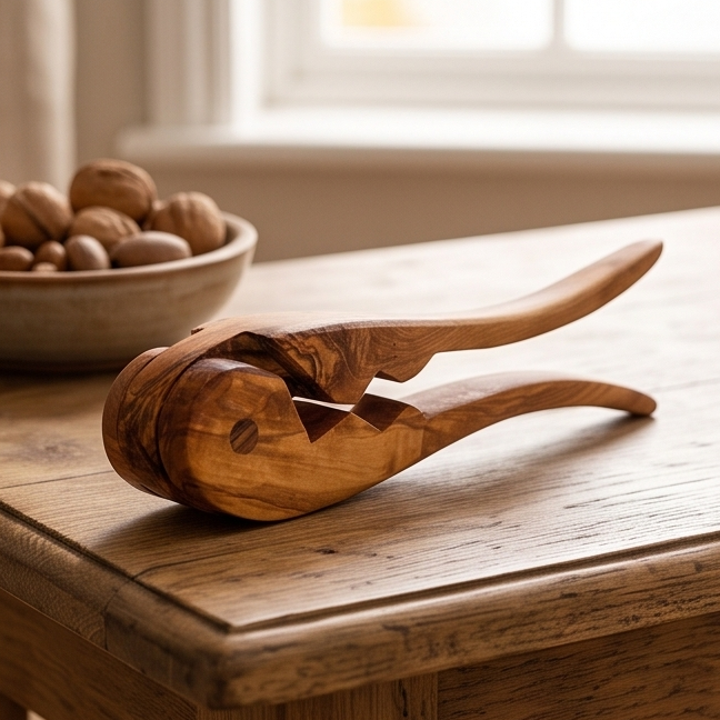 Olive Wood Clamp Nutcracker