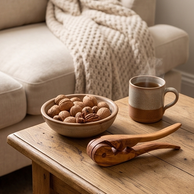 Olive Wood Clamp Nutcracker