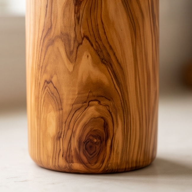 Olive Wood Cutlery & Utensils Holder 15 cm, natural, handmade, gift