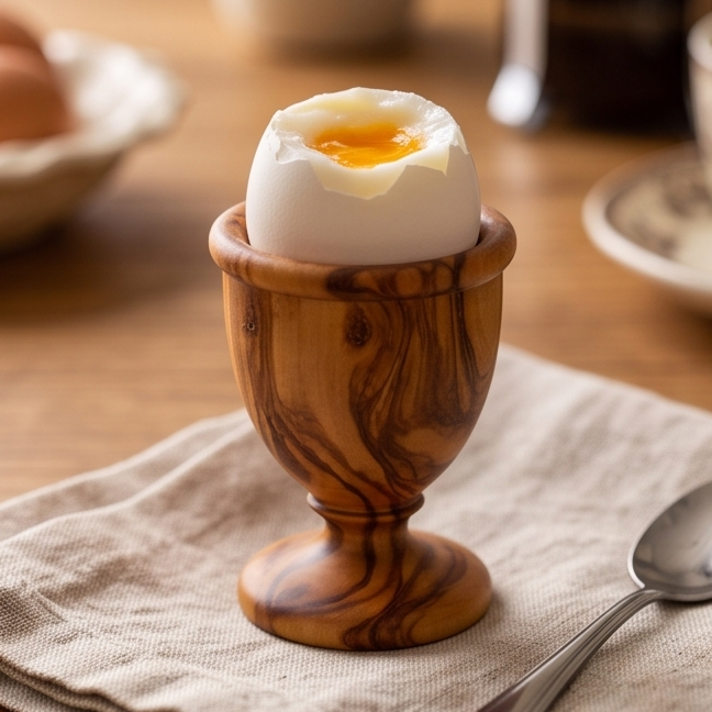 Olive Wood Egg Cup, decor, table accessories