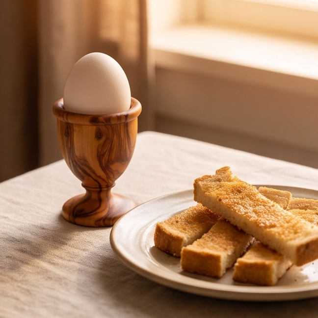 Olive Wood Egg Cup, decor, table accessories