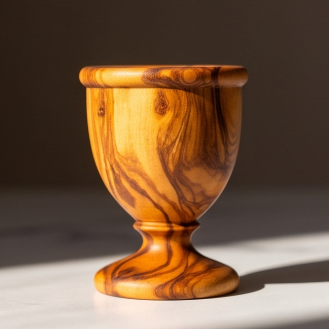 Olive Wood Egg Cup, decor, table accessories