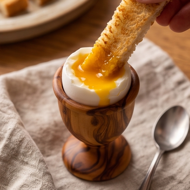 Olive Wood Egg Cup, decor, table accessories