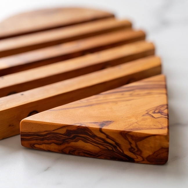 Wooden trivet, Olive Wood Heart Pan Coaster 22 cm, kitchen accessories, restaurant, handmade, decor, gift