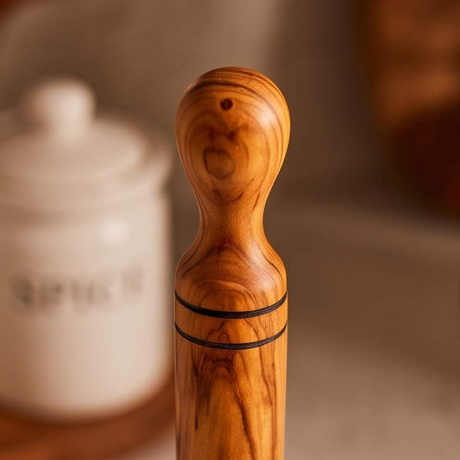 Olive Wood Kitchen Paper Roll Holder 30 cm