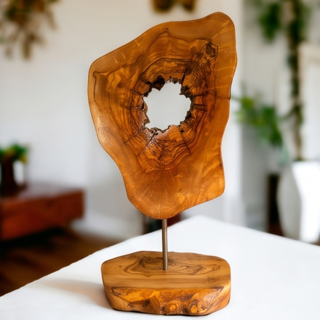 Olive Wood Unique Decorative Sculpture, home decor, gift