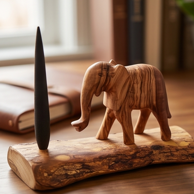 Hand Carved Elephant figurine