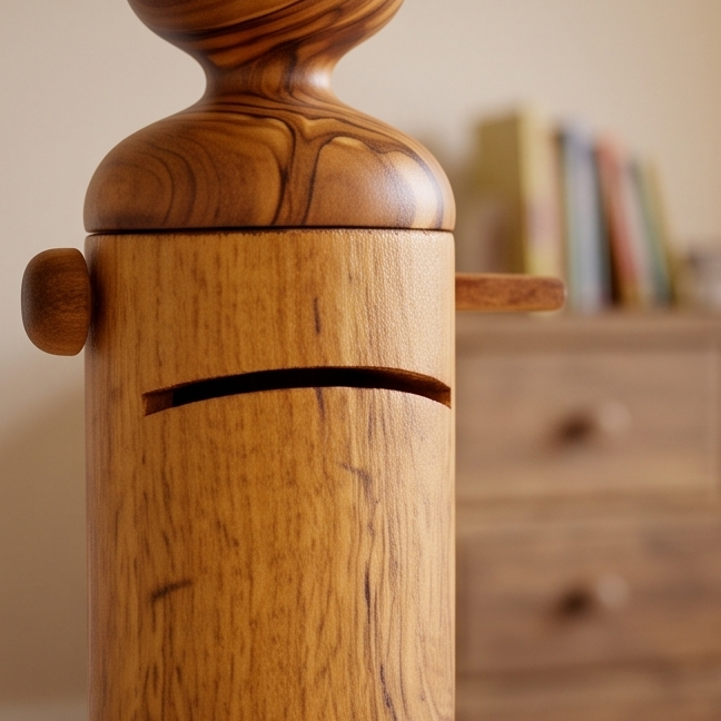 Olive Wood Wooden Pinocchio Money box