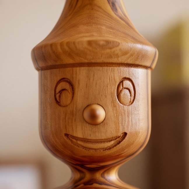 Olive Wood Wooden Pinocchio Money box