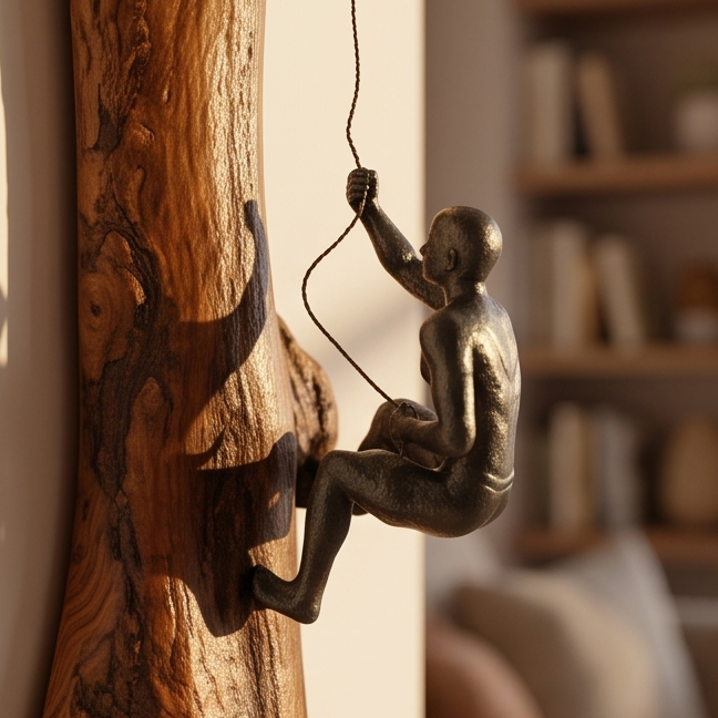 Olive wood Wall man figurine