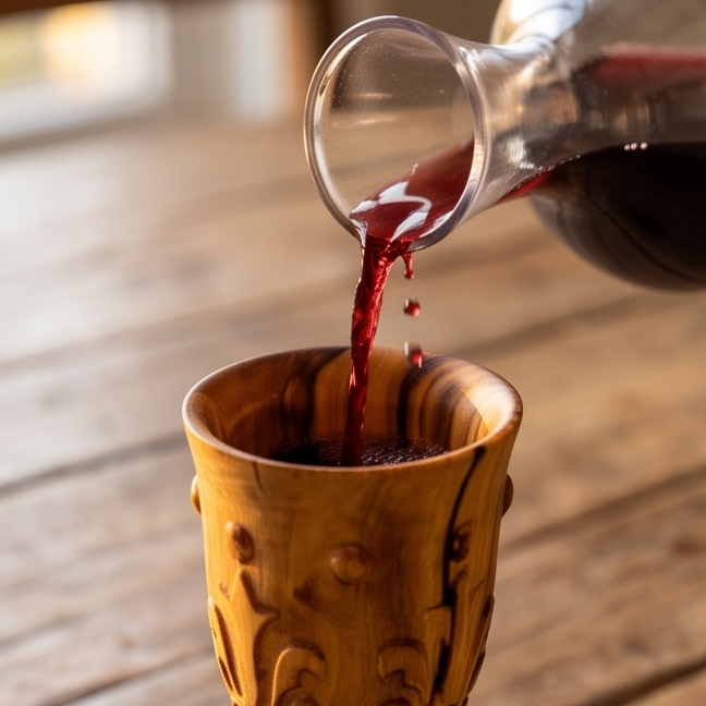 A beautiful 3 D wine cup