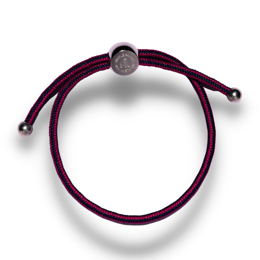 Swole Panda Rich Pink Stripe Rope Bracelet – Recycled Ocean Plastic
