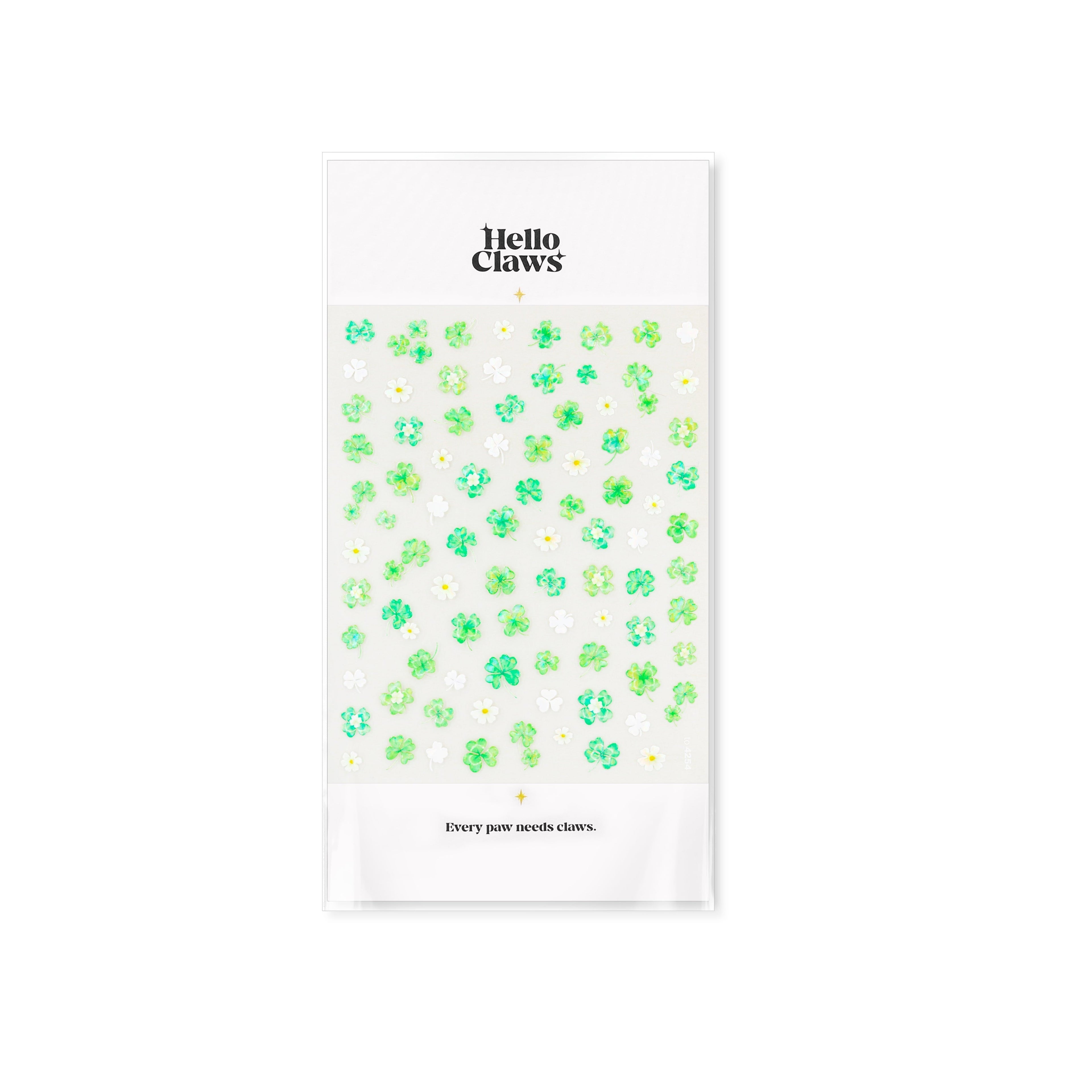 LuLuFun Studio Four-leaf Clover Jelly Nail Deco Sticker - 1 Sheet
