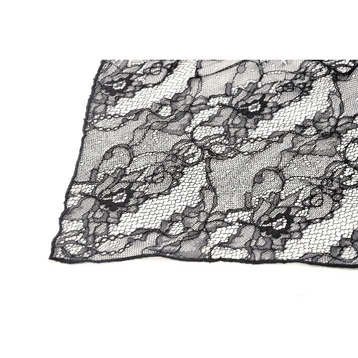 Dark in Love Nevaeh Gothic Lace and Mesh Mermaid Skirt – Black Embroidery