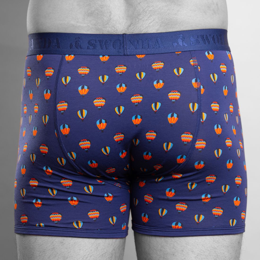Swole Panda Bamboo Boxers – Hot Air Balloon Print Breathable Underwear