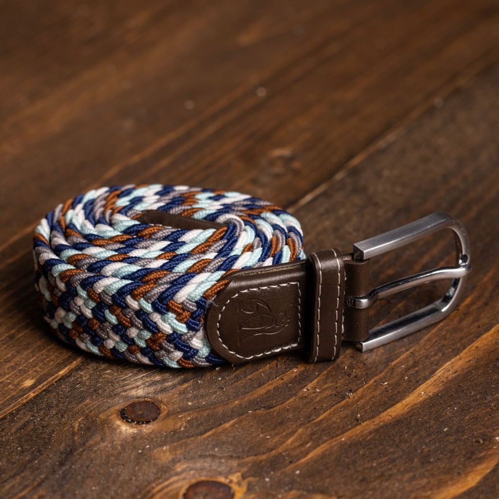 Swole Panda Recycled Woven Belt – Navy Zigzag Sustainable Elastic