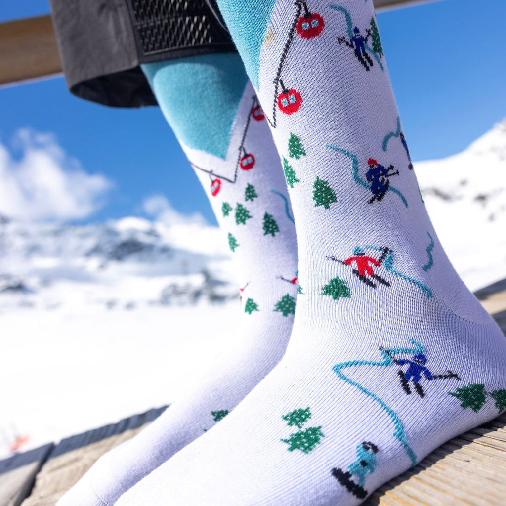 Swole Panda Ski Slope Bamboo Socks – Sustainable Winter Sports Gear