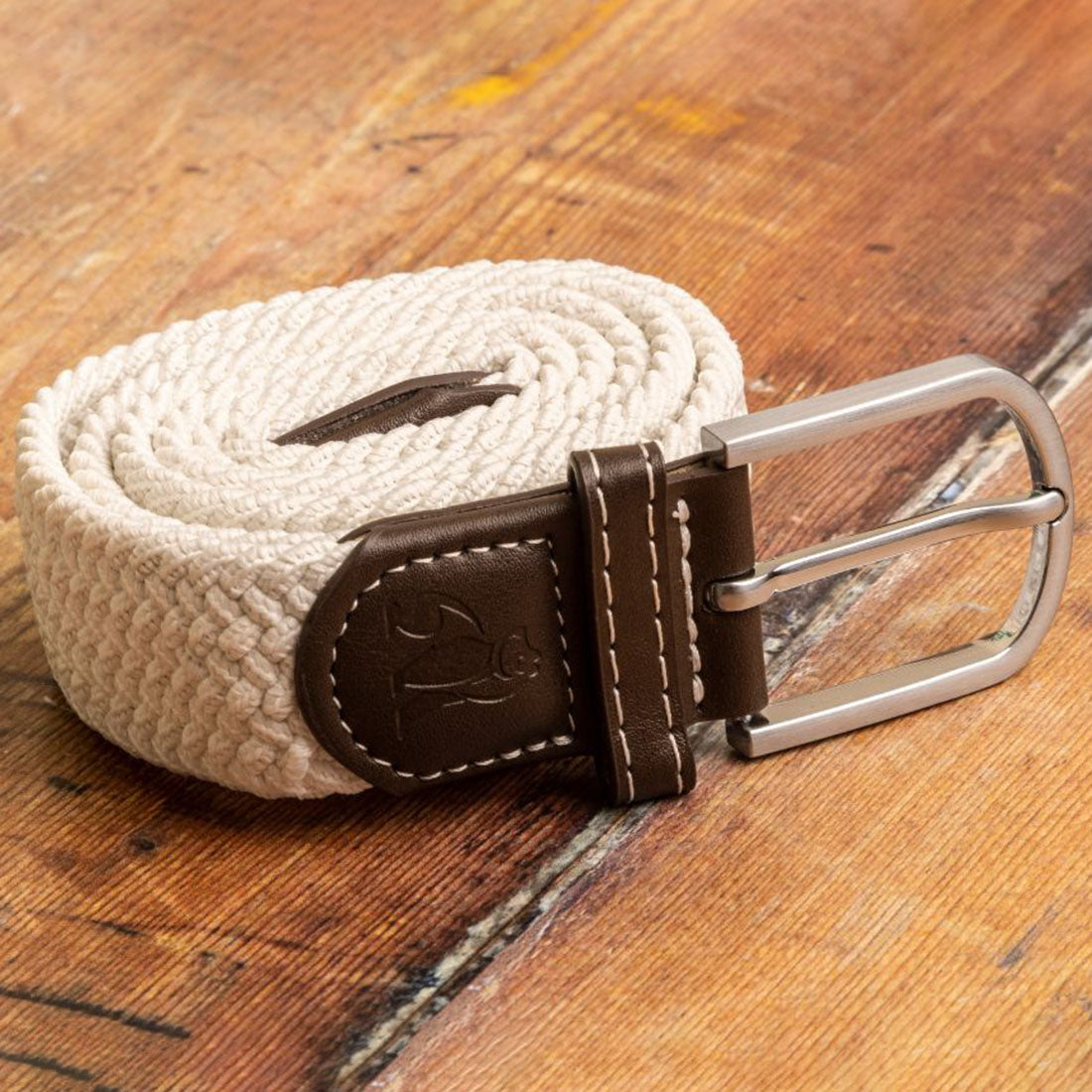 Swole Panda Cream Woven Belt – Sustainable Recycled Elasticated Belt