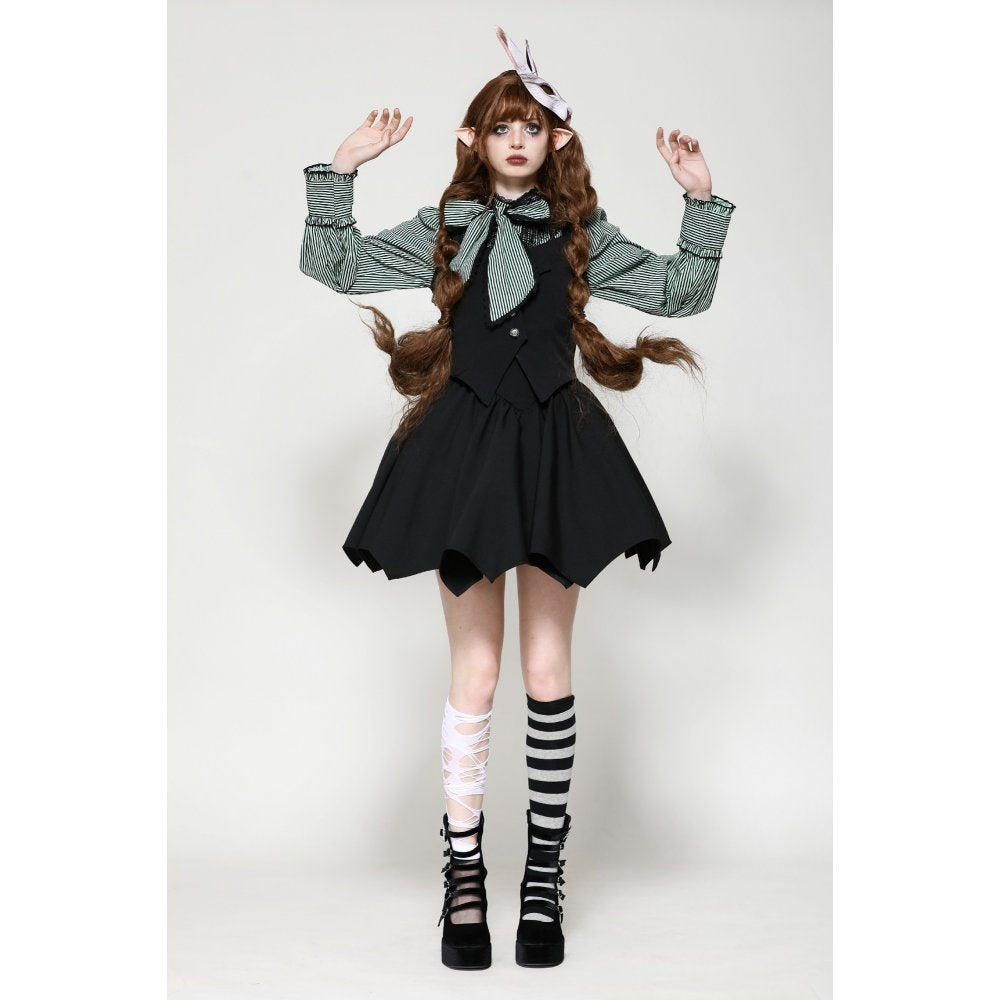 Dark in Love Vespertilio Bat Wing Vest – Black Gothic Waistcoat