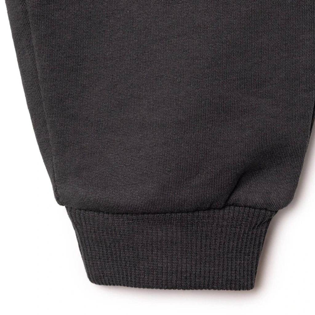 HelloBaby Boys Tracksuit Set Bear Print Lace-up Cool Boy Crew Neck Full Length Long Sleeve - Black Printed