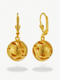 No More Nobody Day Gold Vermeil Leaf Drop Earrings - Recycled Silver