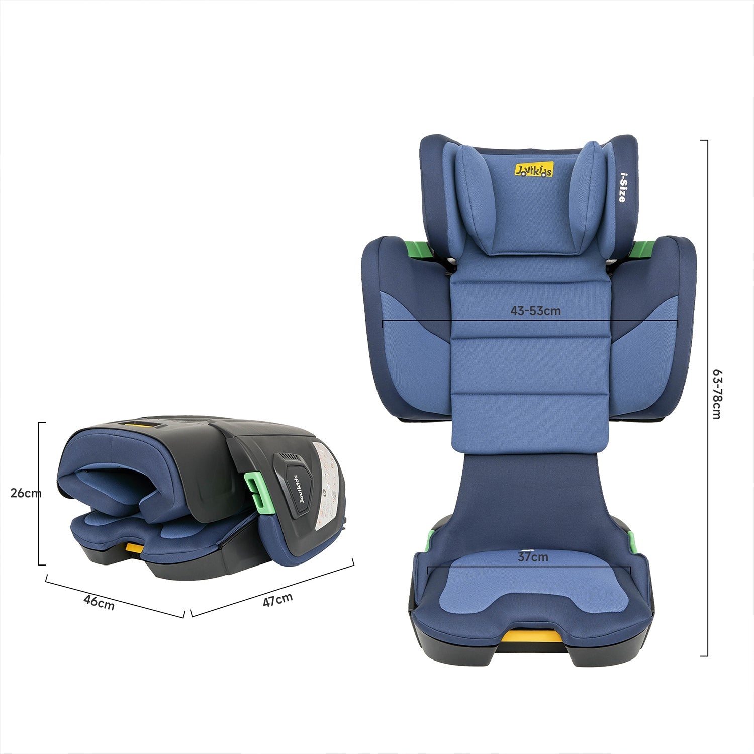 Jovikids Rober Foldable High Back Booster - Blue