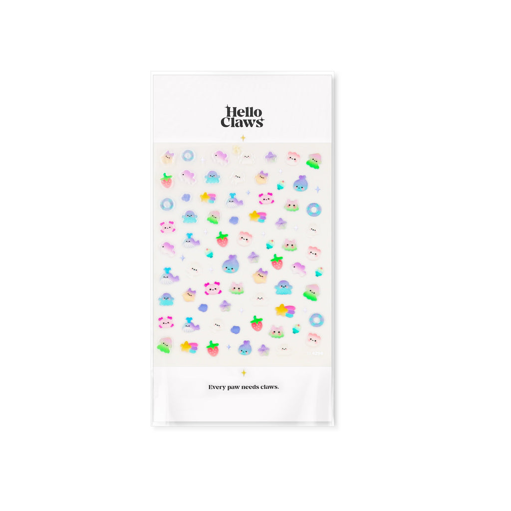 LuLuFun Studio Jellyfish Nail Deco Stickers – Ultra-Thin DIY Nail Art