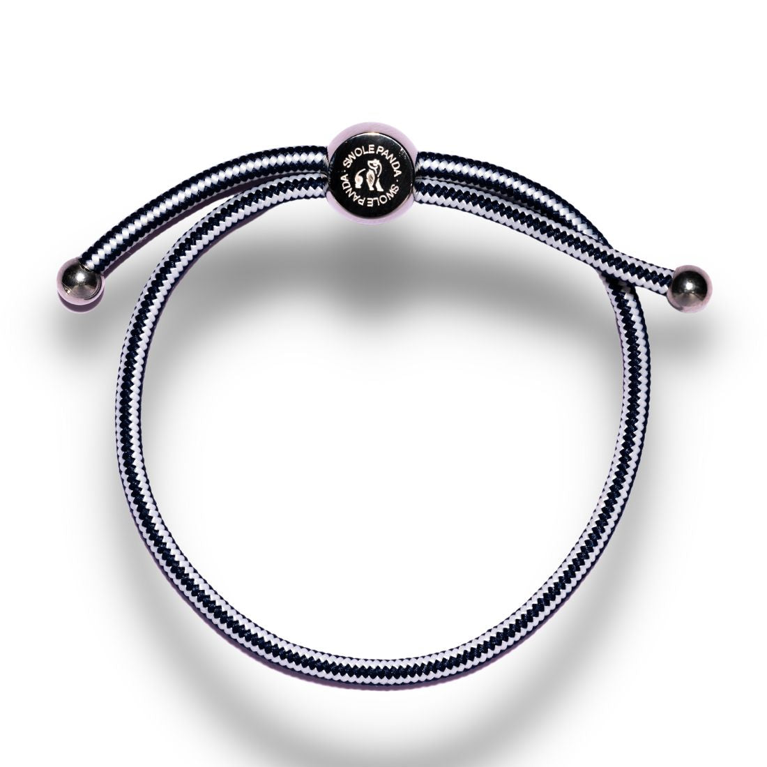 Swole Panda White Stripe Rope Bracelet – Recycled Ocean Plastic Unisex