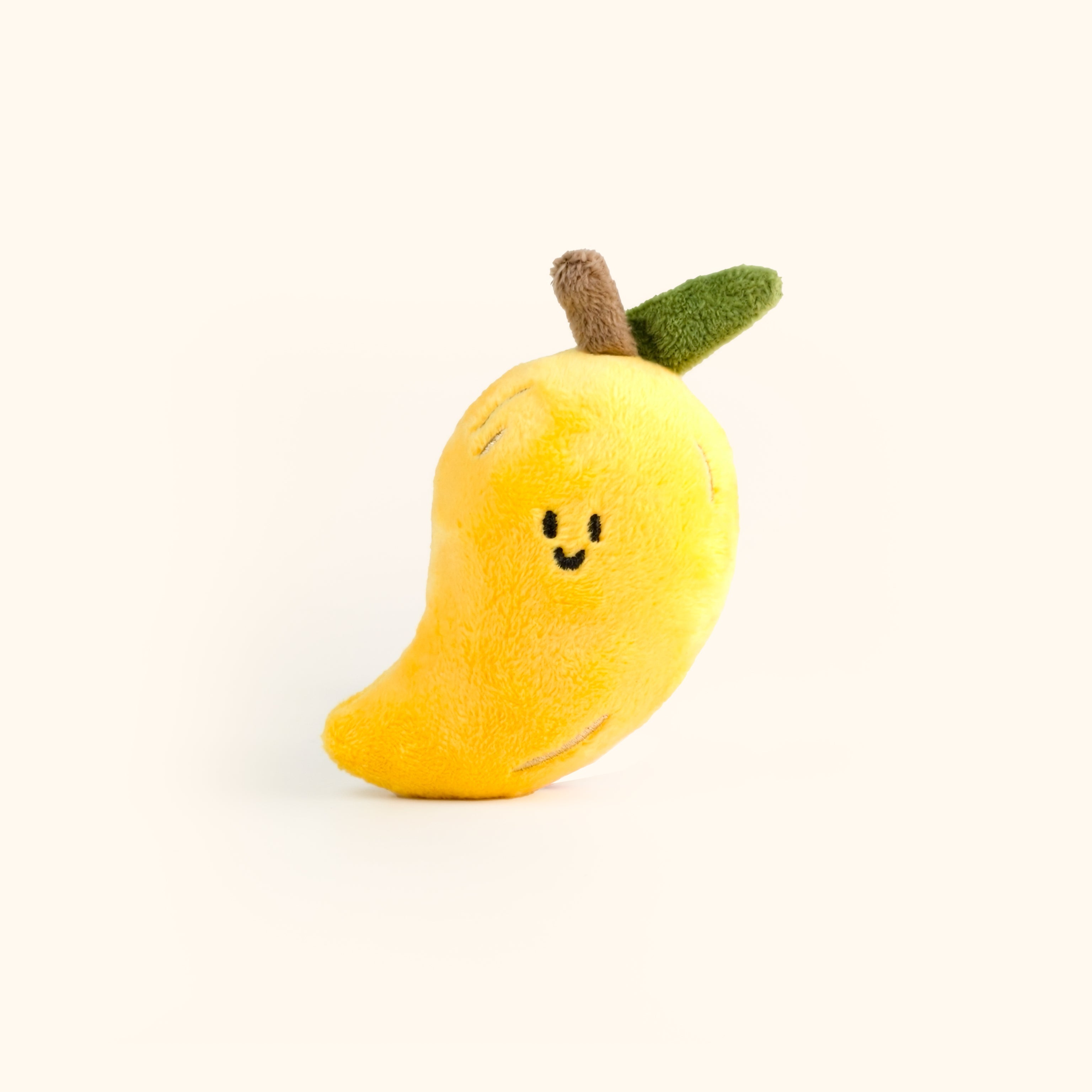 LuLuFun Studio Mango Plush Bag Charm – Soft Yellow Kawaii Keychain