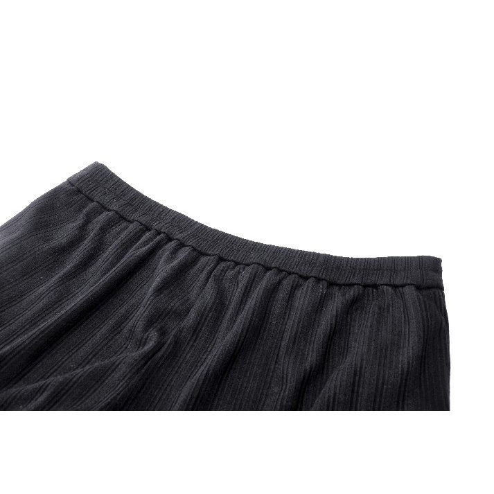 Dark in Love Tatum Black Gothic Pinstripe Shorts with Lace Trim