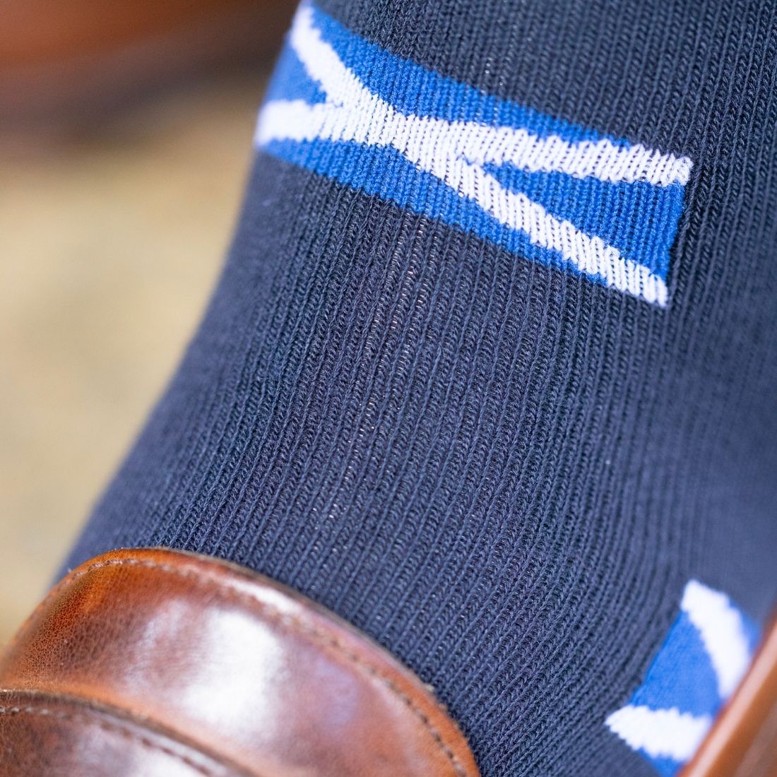 Swole Panda Scottish Flag Bamboo Socks – Saltire Pattern Footwear