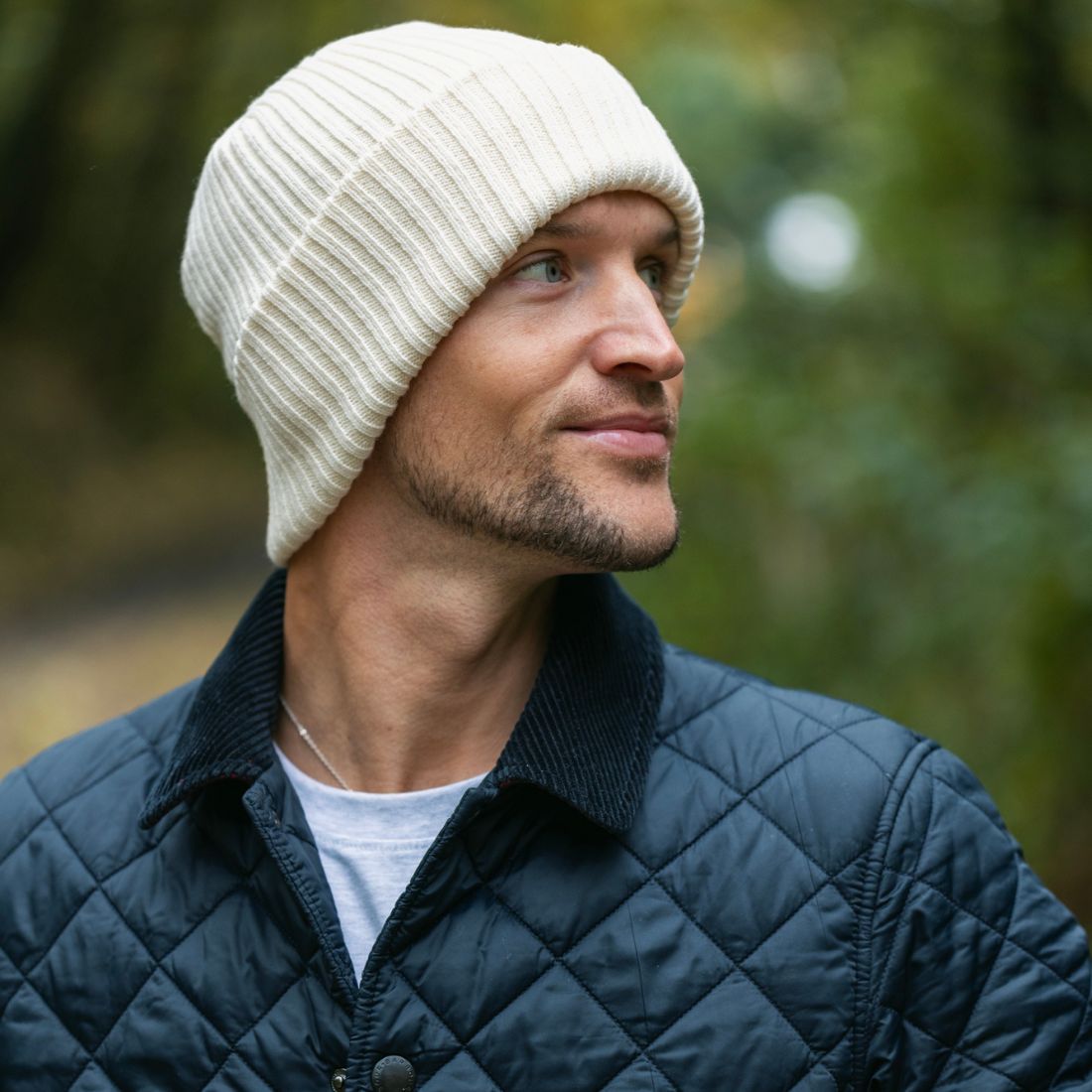 Swole Panda Organic Cotton Beanie – Sustainable Unisex Hat in Cream