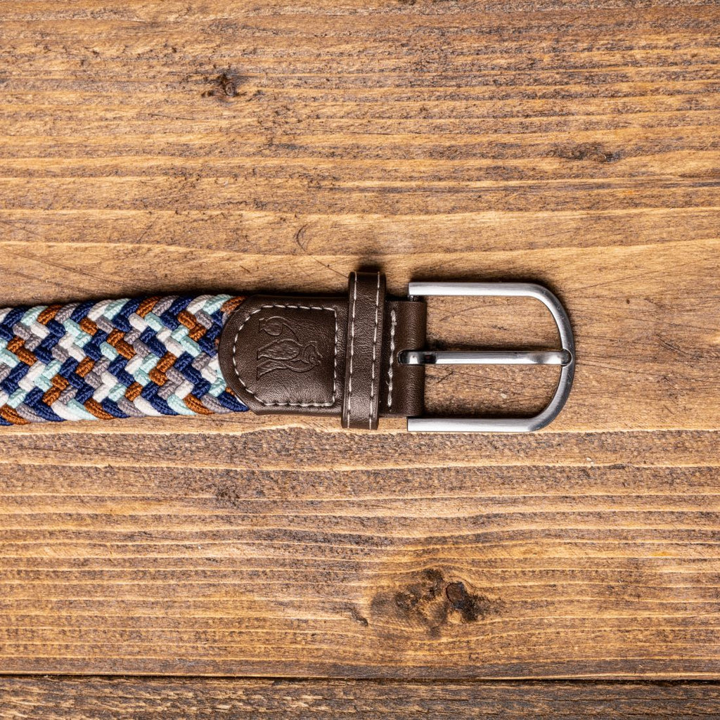 Swole Panda Recycled Woven Belt – Navy Zigzag Sustainable Elastic