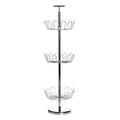 Orsina Tavia Revolving Silver Shoe Stand – Modern Space-Saving Storage