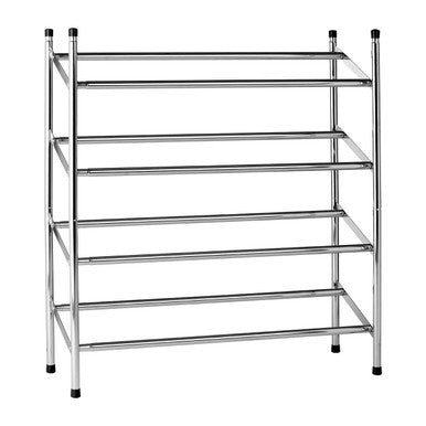 Orsina Tavia 4 Tier Shoe Rack | Extendable & Stackable Chrome Storage